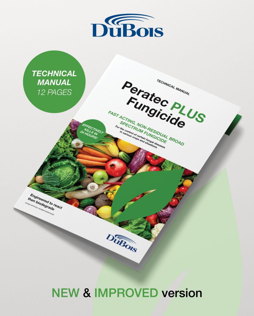 Peratec PLUS Fungicide Manual Cover with fresh produce image