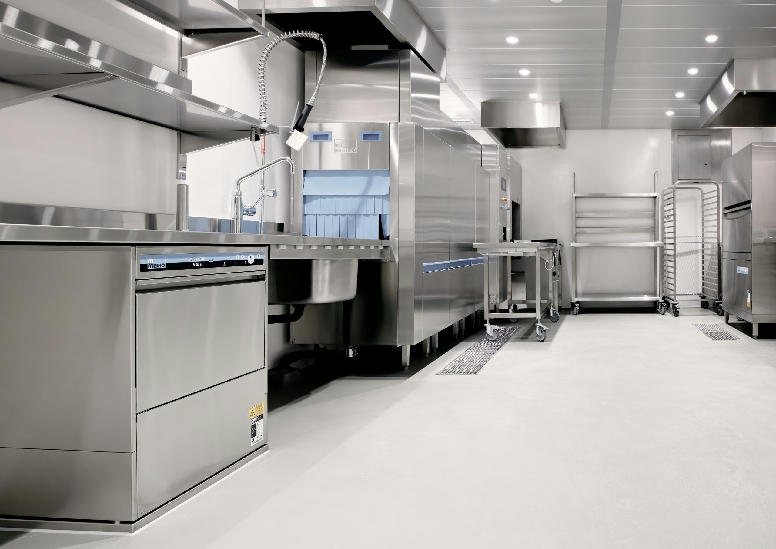 Stainless steel industrial kitchen