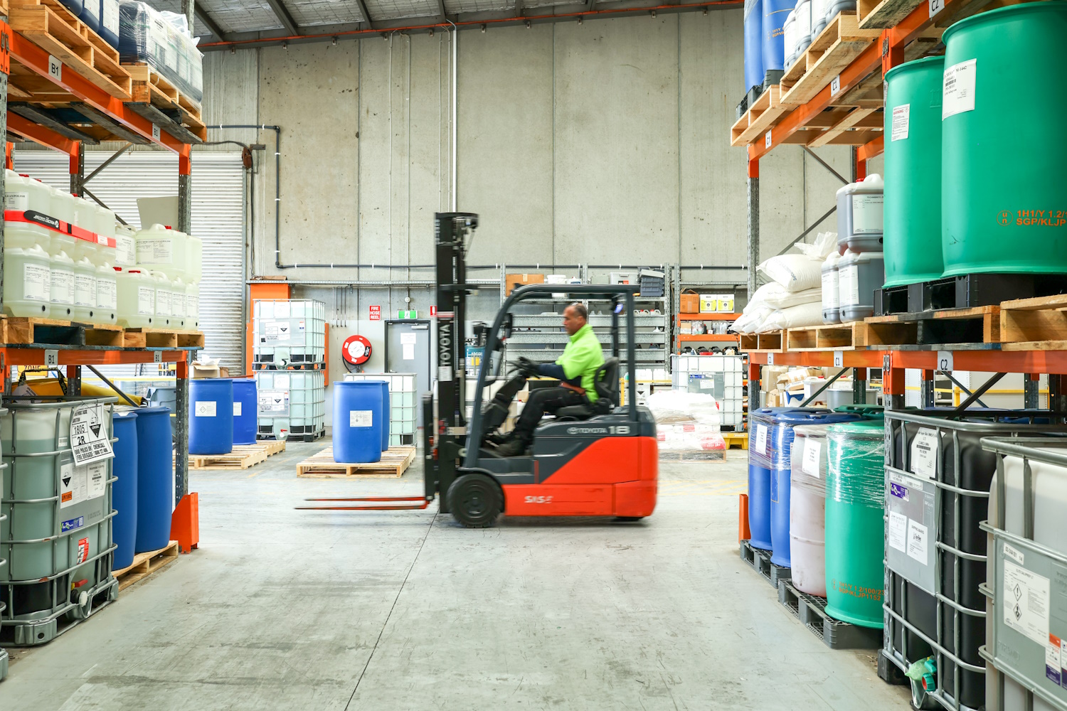 Forklift in Warehouse